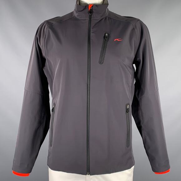 KJUS Size XL Charcoal Grey Nylon Spandex Zip Up Jacket - Picture 1 of 7